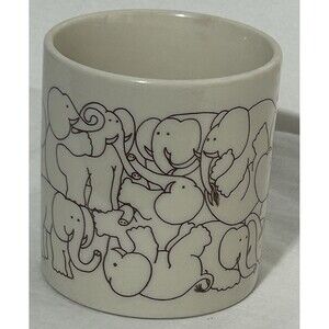 Vintage 1984 Taylor & Ng Naughty Elephant Mug 10 oz Ceramic Collectable Gag Gift